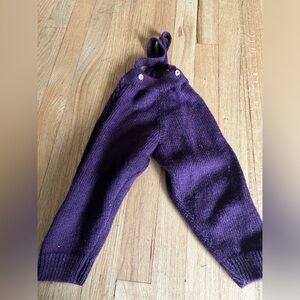 Oeuf thick merino wool suspender pants